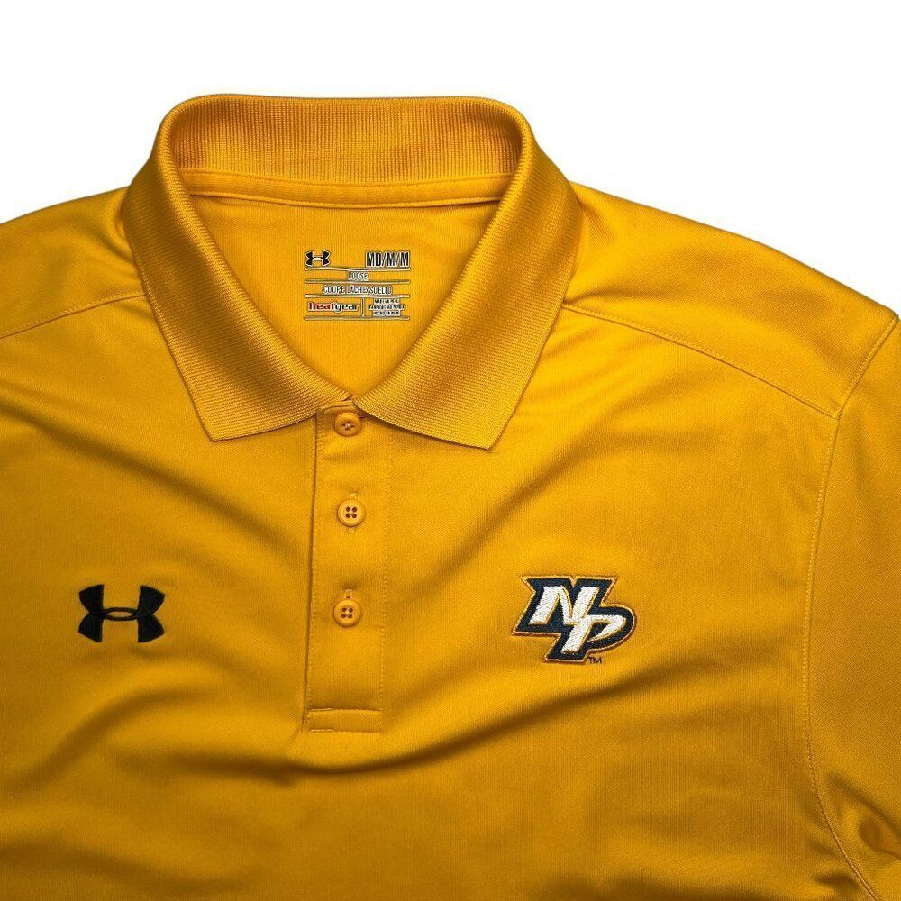 Under Armour Polo Men's Medium Yellow Nashville Predators Ice Hockey Embroidered - Picture 5 of 10